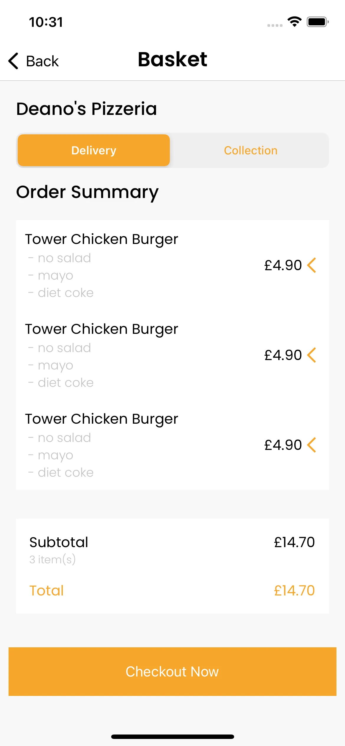 KUKD React Native app delivery address selection with map